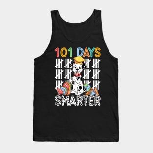 101 Days Of School Dalmatian Dog 100 Days Smarter Teacher Tank Top